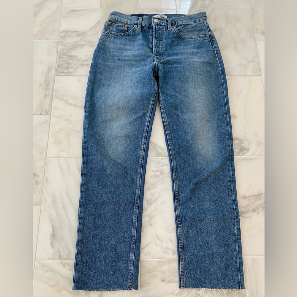 RE/DONE Comfort Stretch High Rise Stove Pipe Jeans